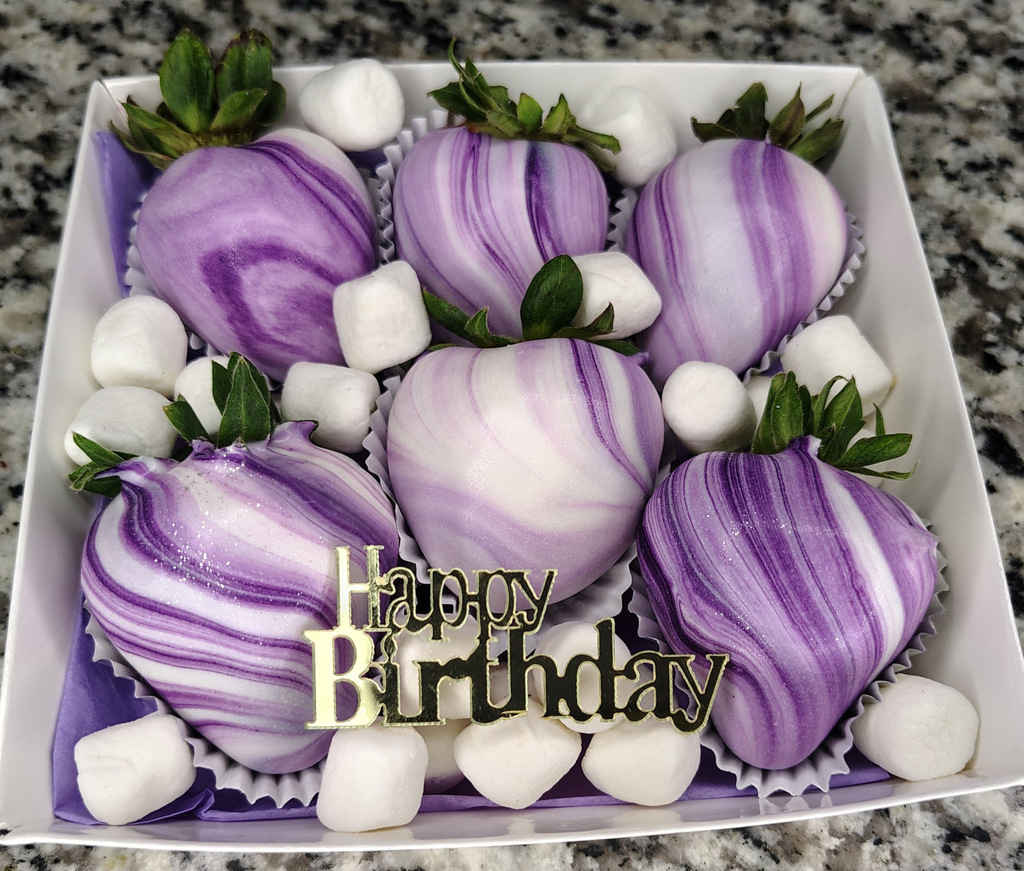 Marbled Chocolate Covered Strawberries