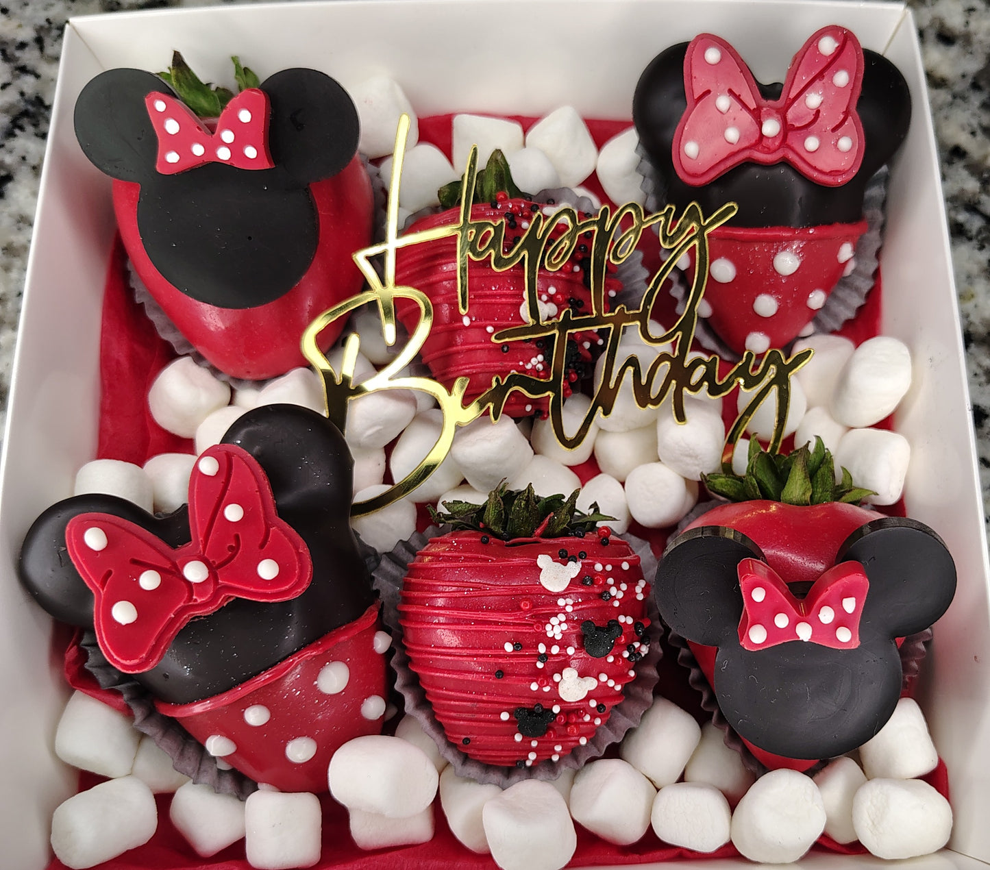 Minnie Mouse Chocolate Covered Strawberries Option 2