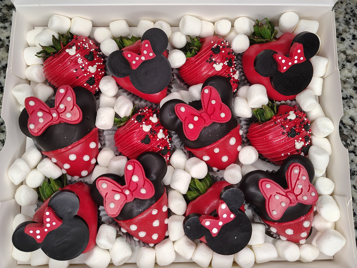 Minnie Mouse Chocolate Covered Strawberries Option 2