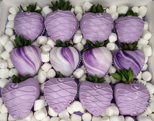 Marbled Chocolate Covered Strawberries