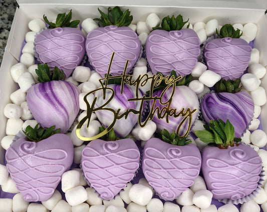 Marbled Chocolate Covered Strawberries