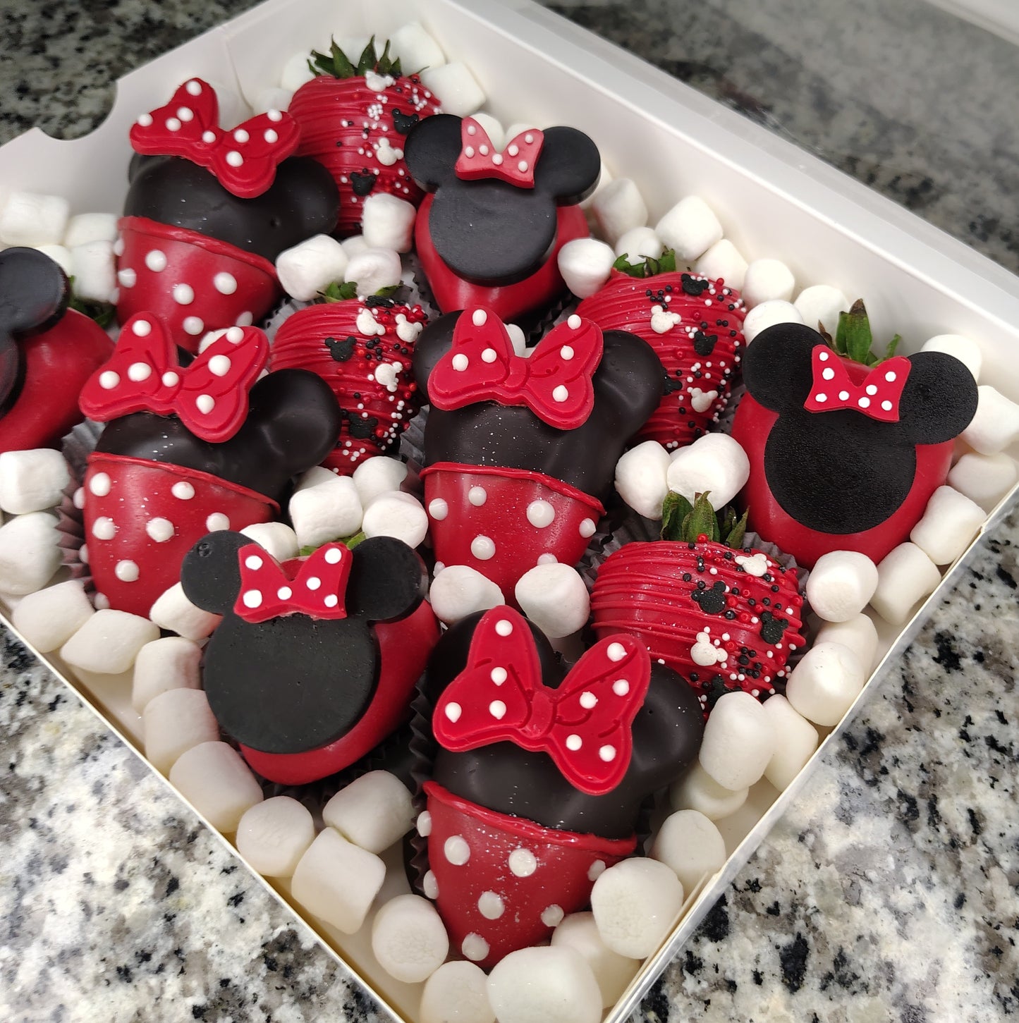 Minnie Mouse Chocolate Covered Strawberries Option 2