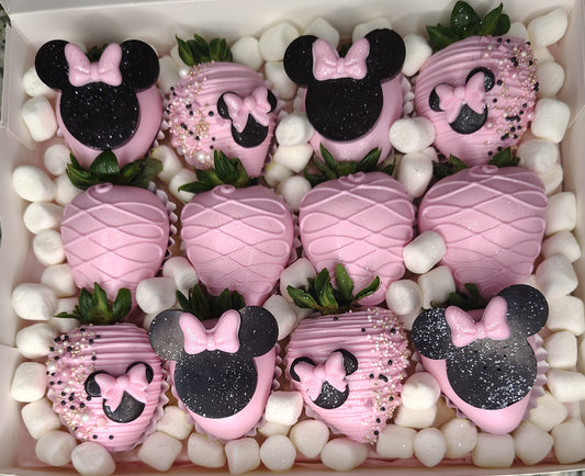 Minnie Mouse Chocolate Covered Strawberries Option 1